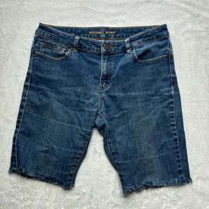 Michael Kors Jean denim shorts Bermuda cut offs size 6 women’s medium wash short
